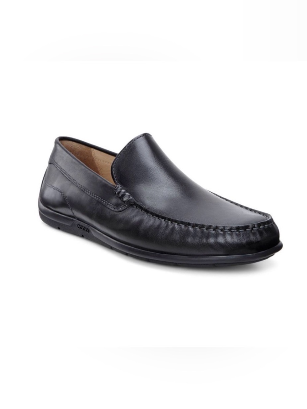 Ecco Classic Moc Men's Slip-On Leather Loafers Shoes Size 41EU  7-7.5US Black